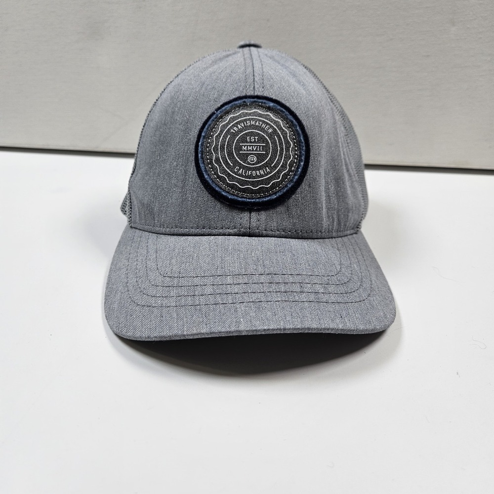 Travis Mathew California Distressed Grey Mesh Snapback Baseball Cap Golf Youth